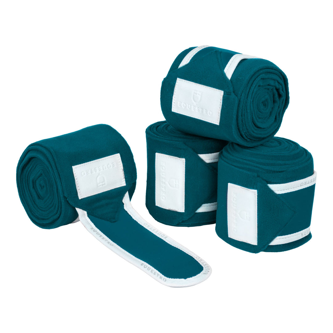Fleece bandages PETROL/WHITE