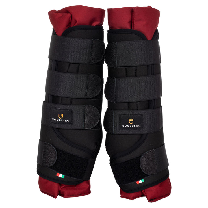 Stable boots with cotton padding BLACK/BURGUNDY