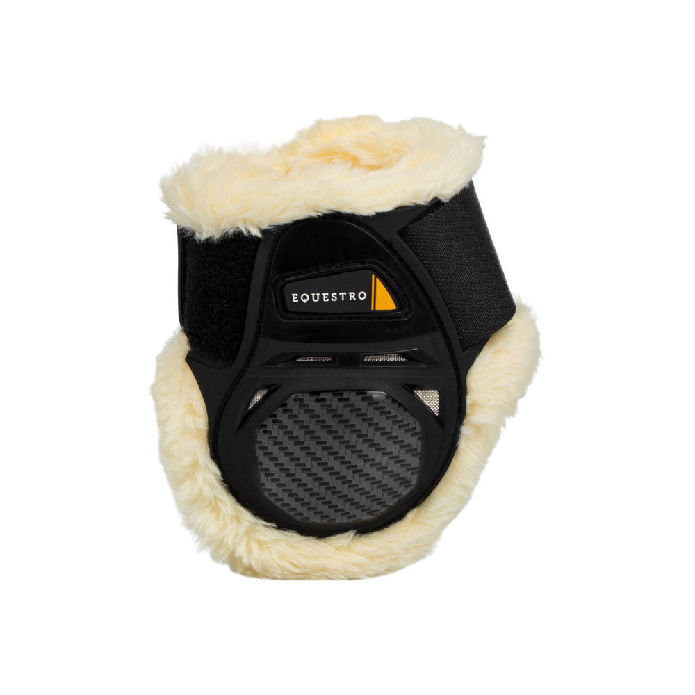 Spider Man fetlock boots with synthetic sheep BLACK