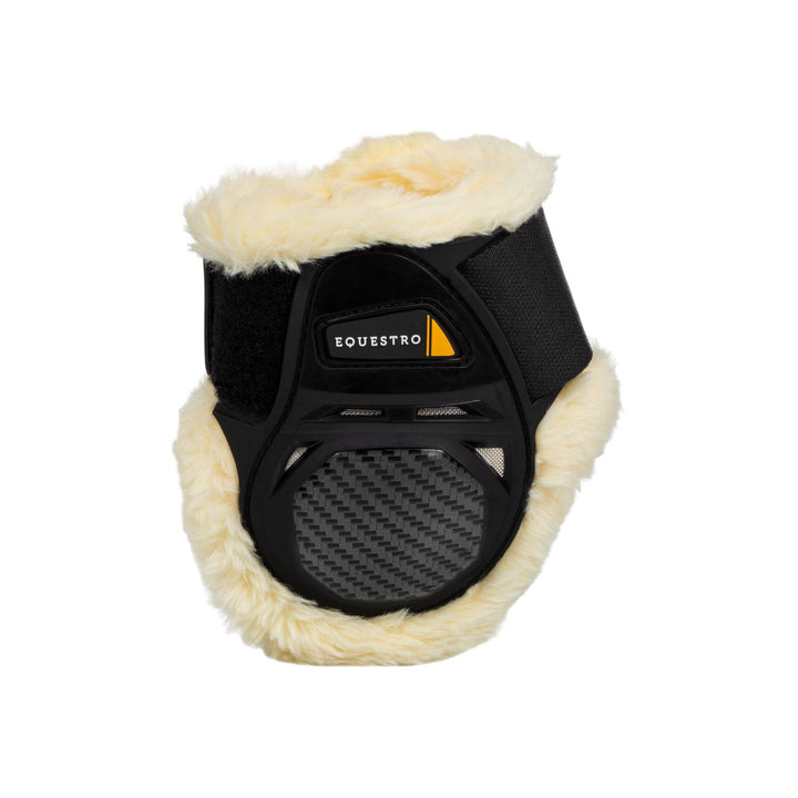 Spider Man fetlock boots with synthetic sheep BLACK