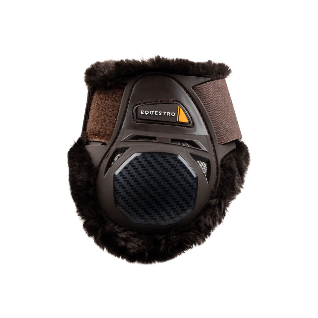 Spider Man fetlock boots with synthetic sheep BROWN
