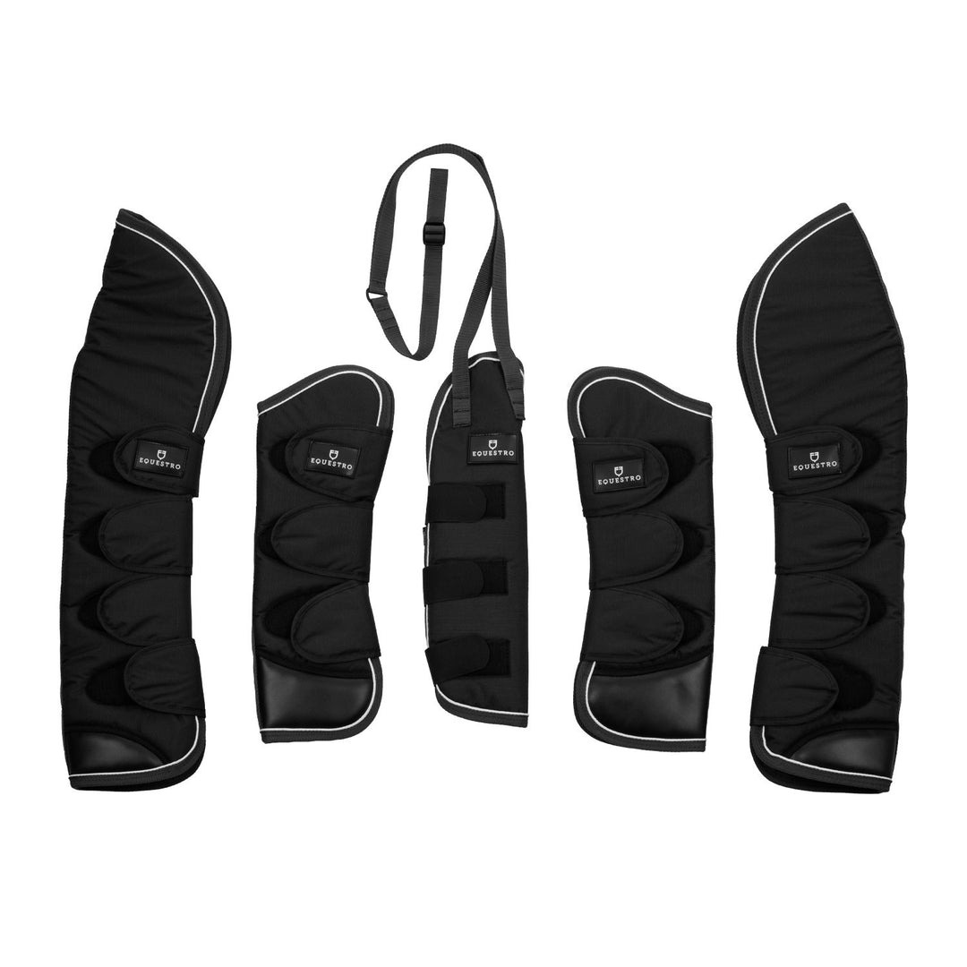 Travelling boots set and tail guard with rubb BLACK