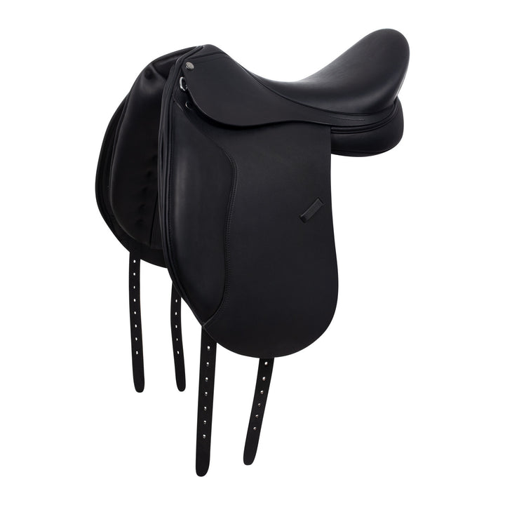 Dressage saddle with long blocks BLACK