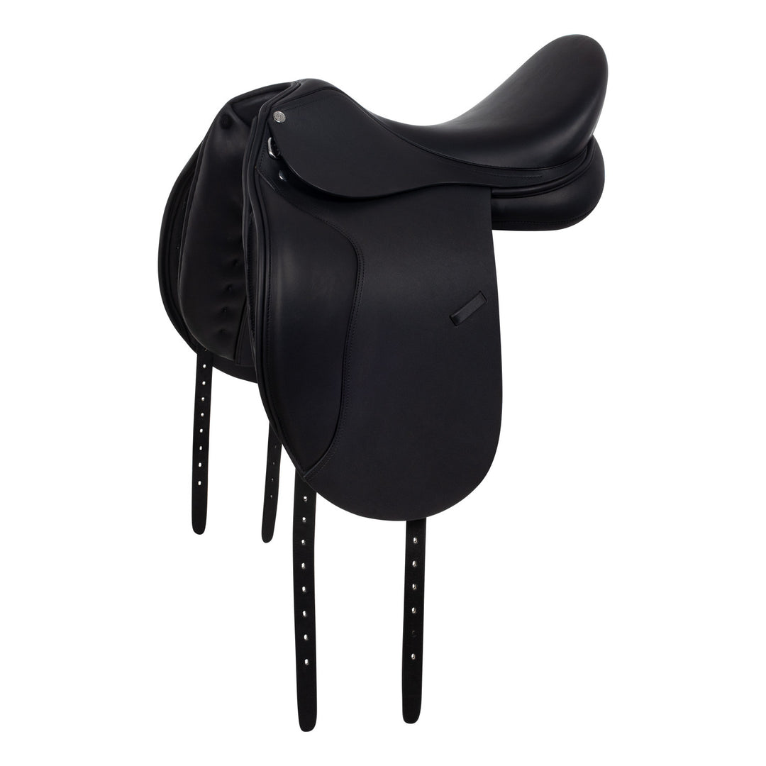 Dressage saddle with removable blocks BLACK