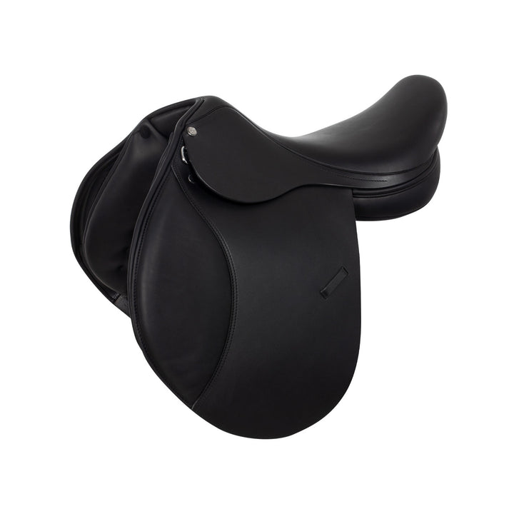 Leather eventing saddle BLACK