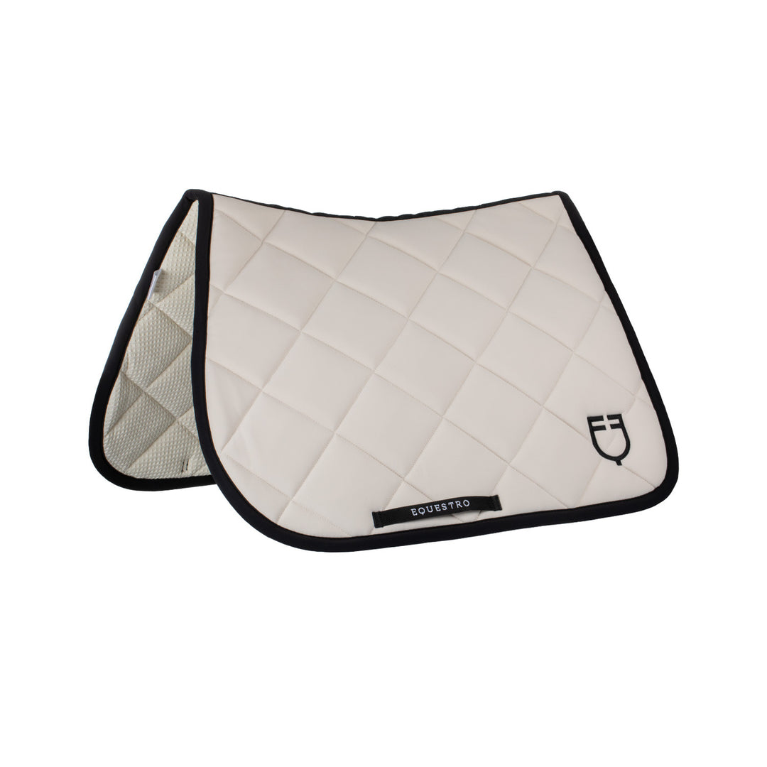 Jumping saddle pad with embroidered logo blac BEIGE (130000)