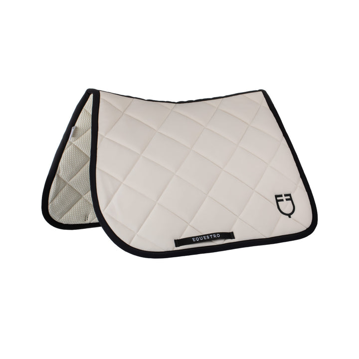 Jumping saddle pad with embroidered logo blac BEIGE (130000)