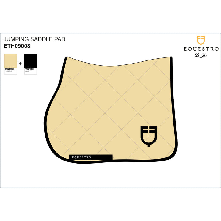 Jumping saddle pad with embroidered logo blac SUNLIGHT (13-0822)