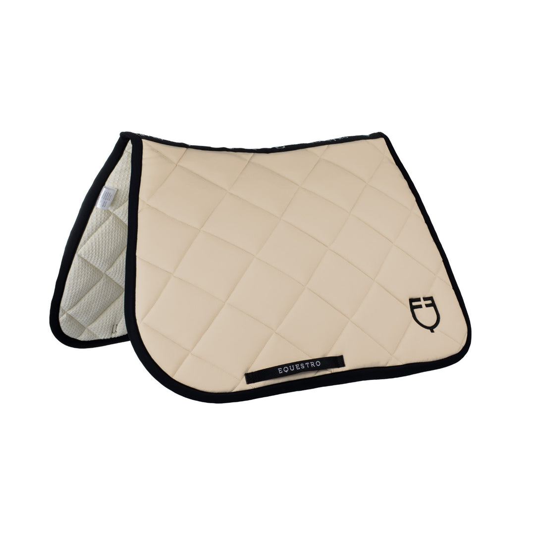 Jumping saddle pad with embroidered logo blac OXFORD TAN (15-1306)