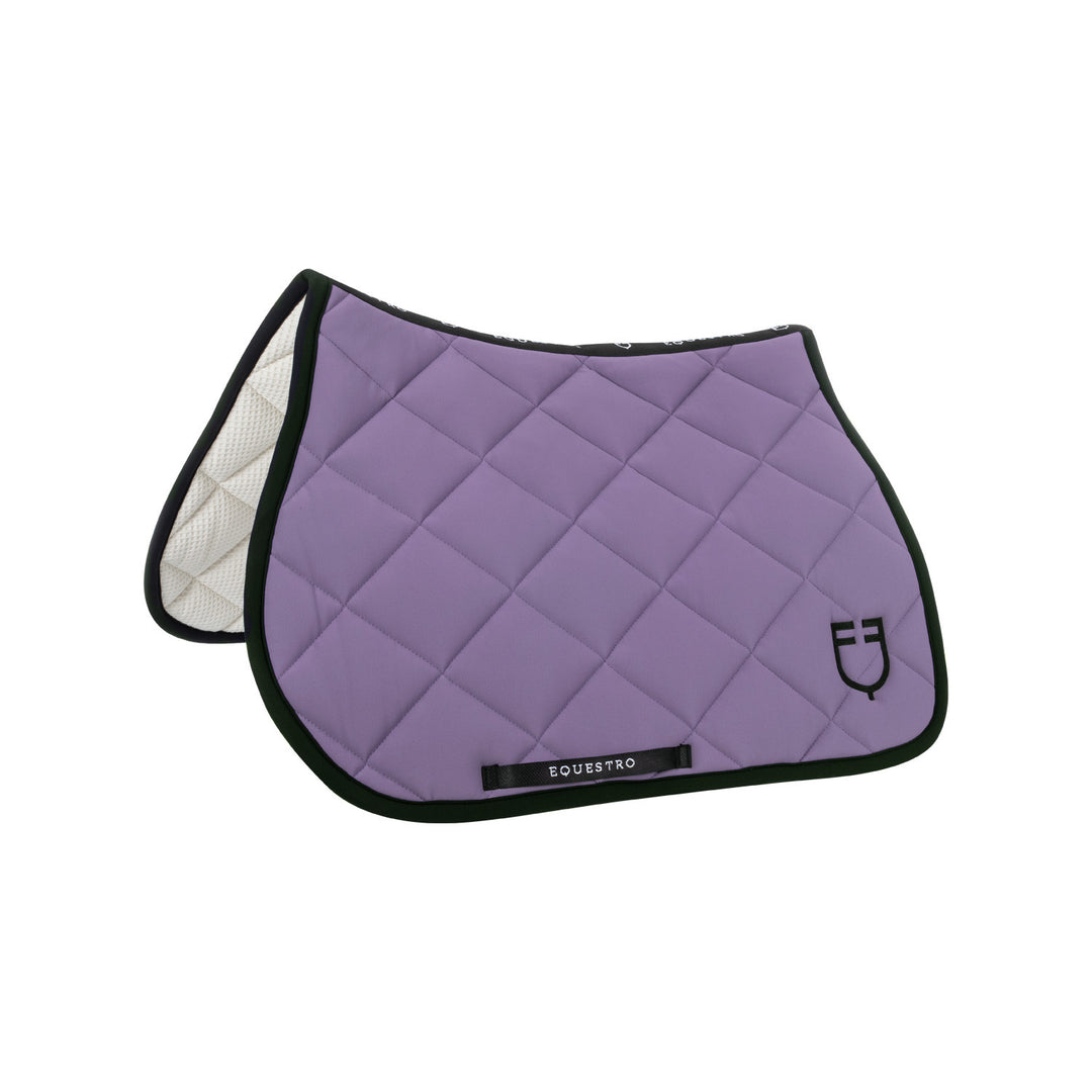 Jumping saddle pad with embroidered logo blac DAHLIA PURPLE (17-3834)