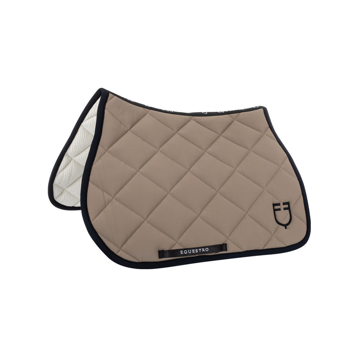 Jumping saddle pad with embroidered logo blac WALNUT (18-1112)