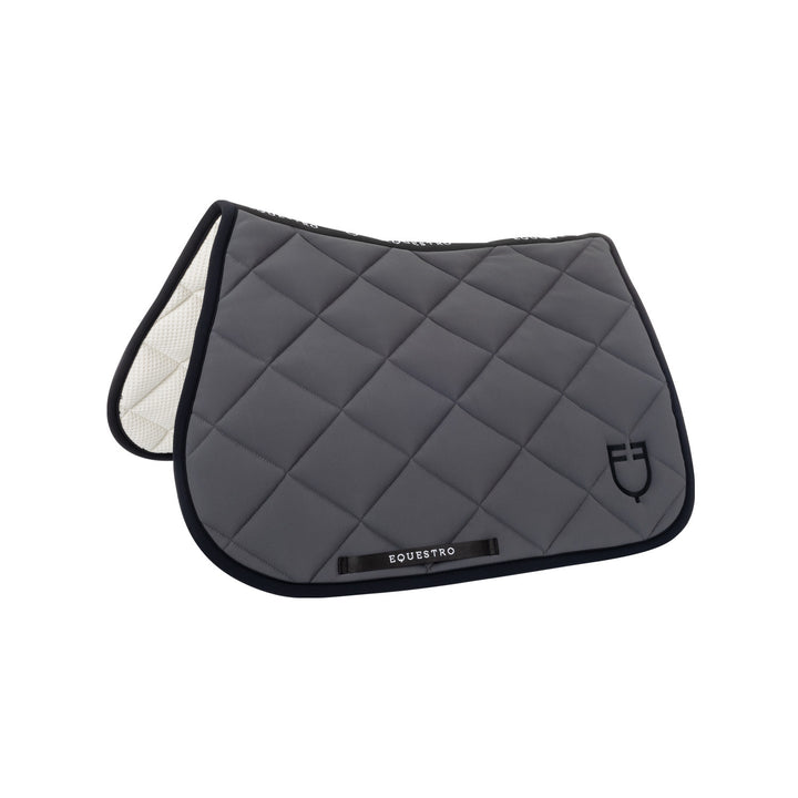 Jumping saddle pad with embroidered logo blac ASPHALT (19-0201)