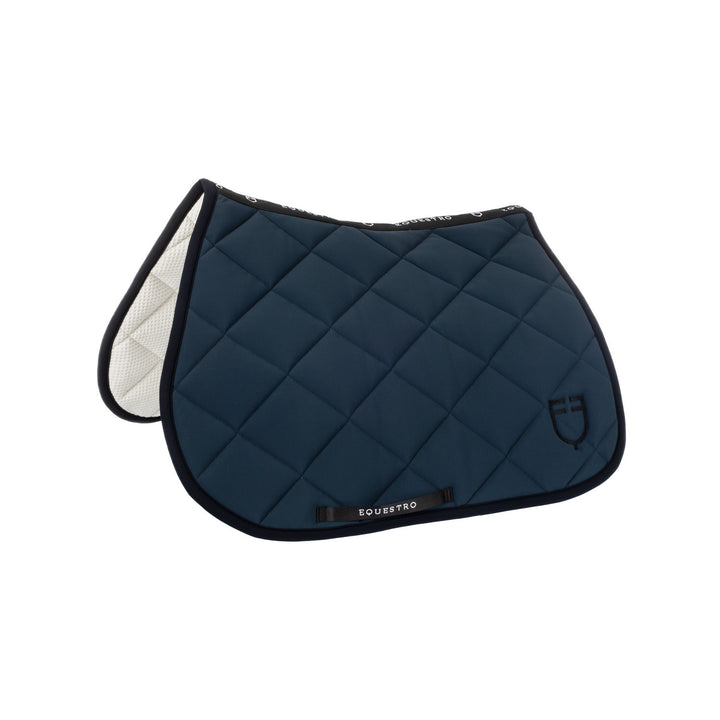 Jumping saddle pad with embroidered logo blac NAVY (19-4021)