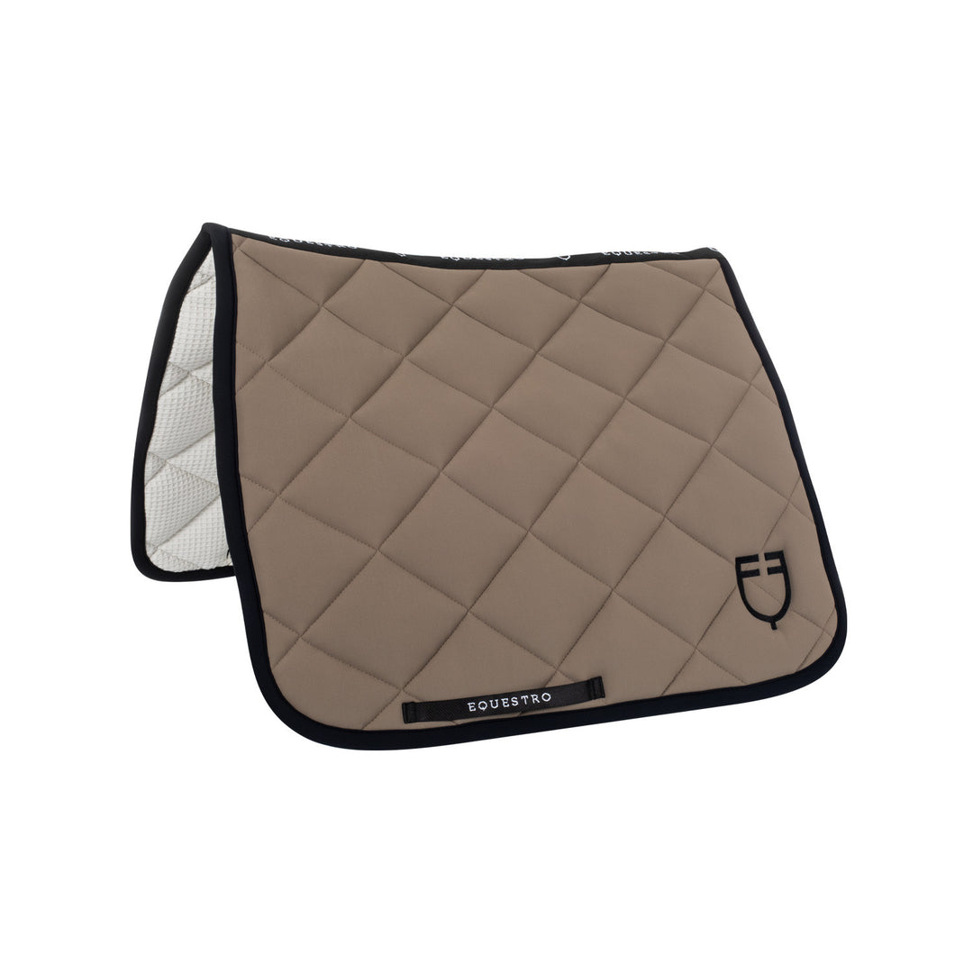 Dressage saddle pad in technical fabric WALNUT (18-1112)