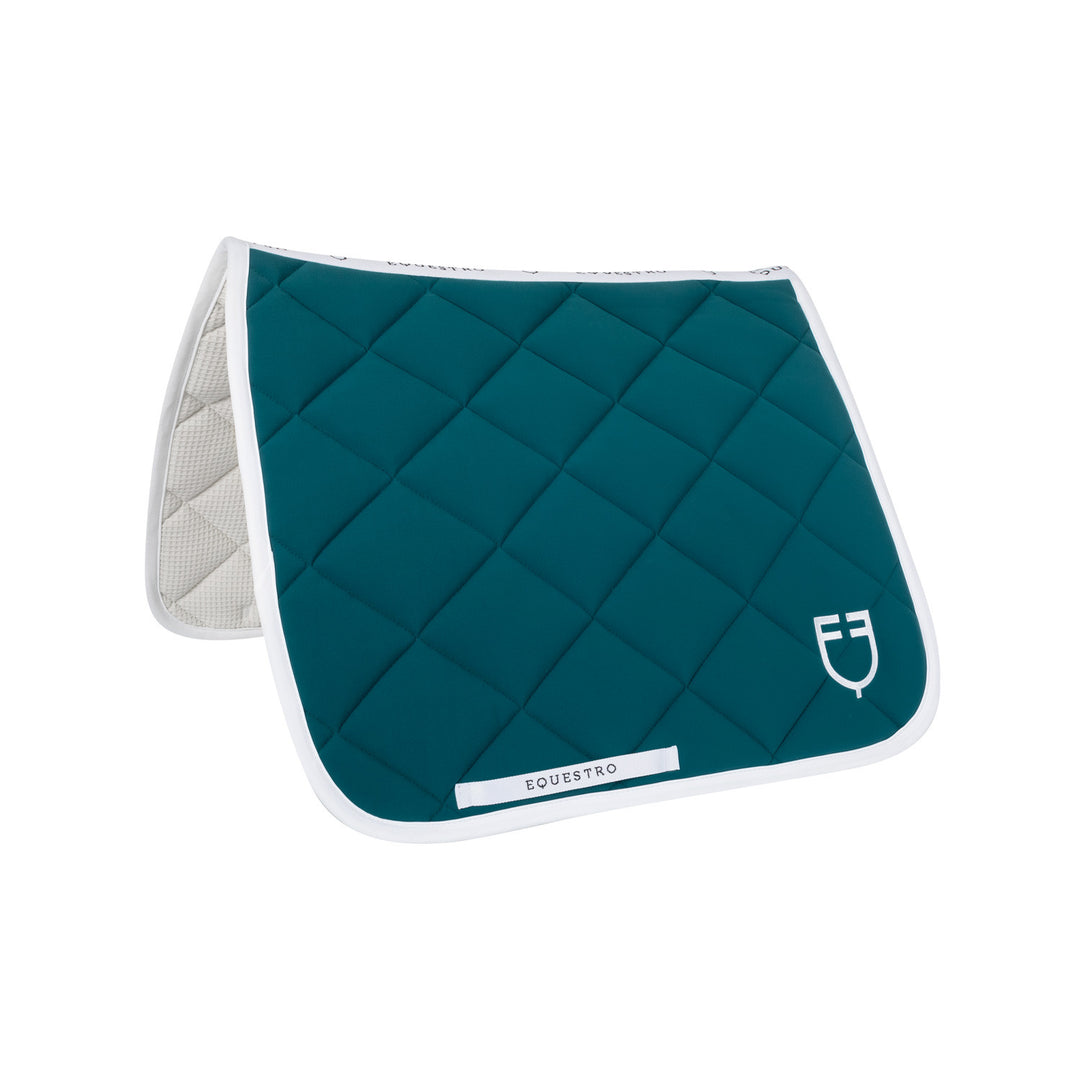 Dressage saddle pad with diamond quilting PETROL (548C)