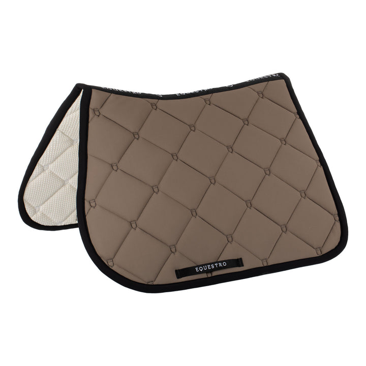 Jumping saddle pad in technical fabric WALNUT (18-1112)