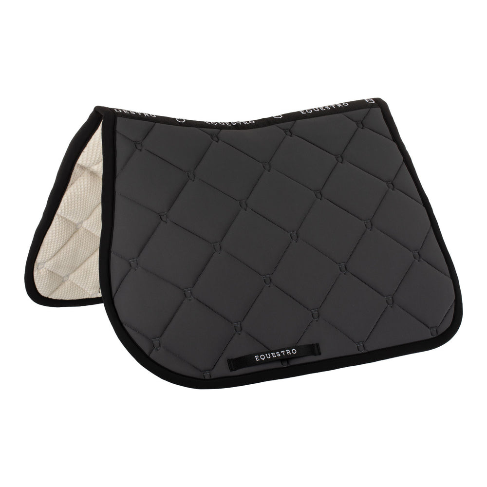 Jumping saddle pad in technical fabric ASPHALT (19-0201)