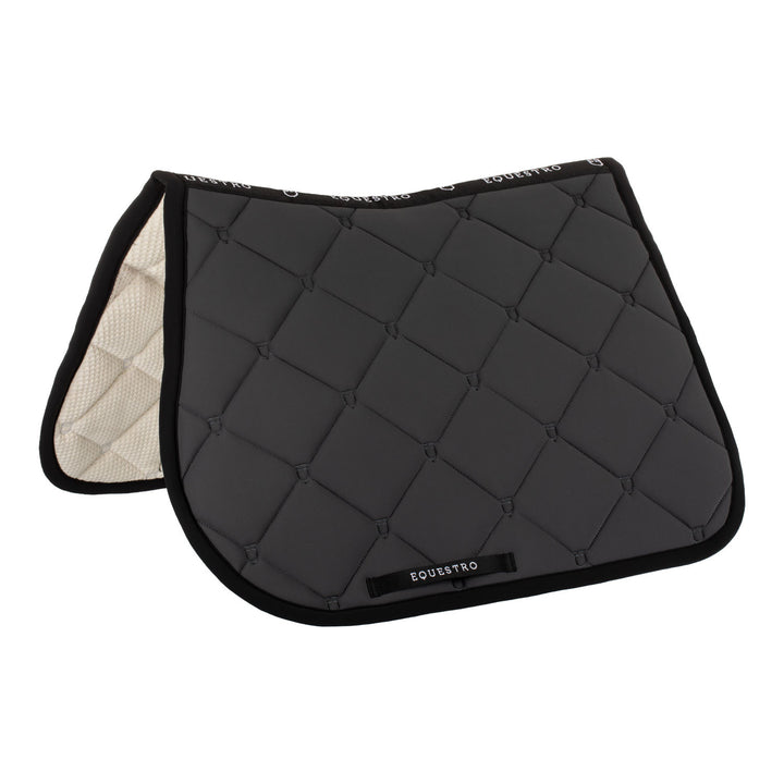 Jumping saddle pad in technical fabric ASPHALT (19-0201)