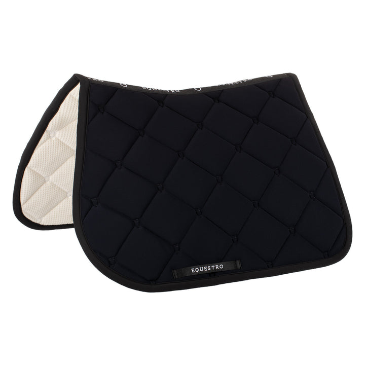 Jumping saddle pad in technical fabric BLACK