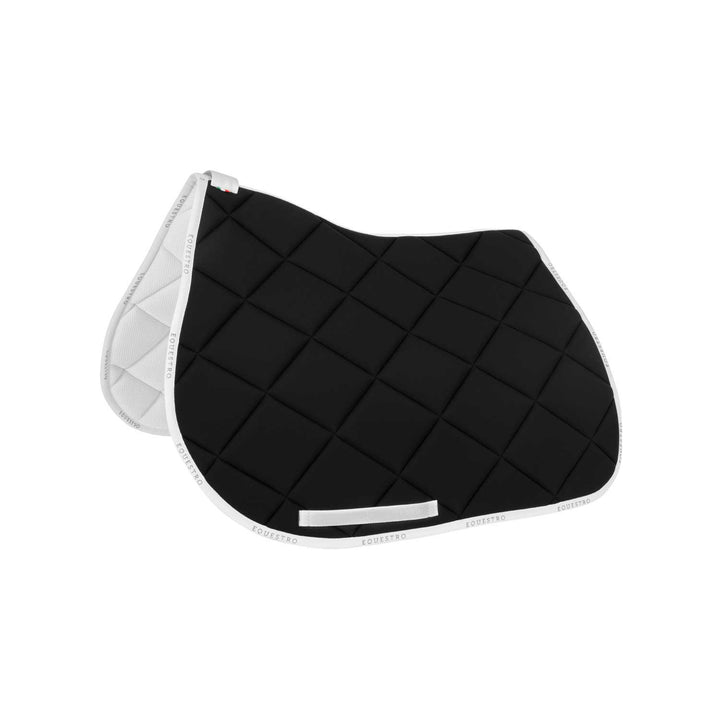 Jumping saddle pad breathable technical fabri BLACK/WHITE