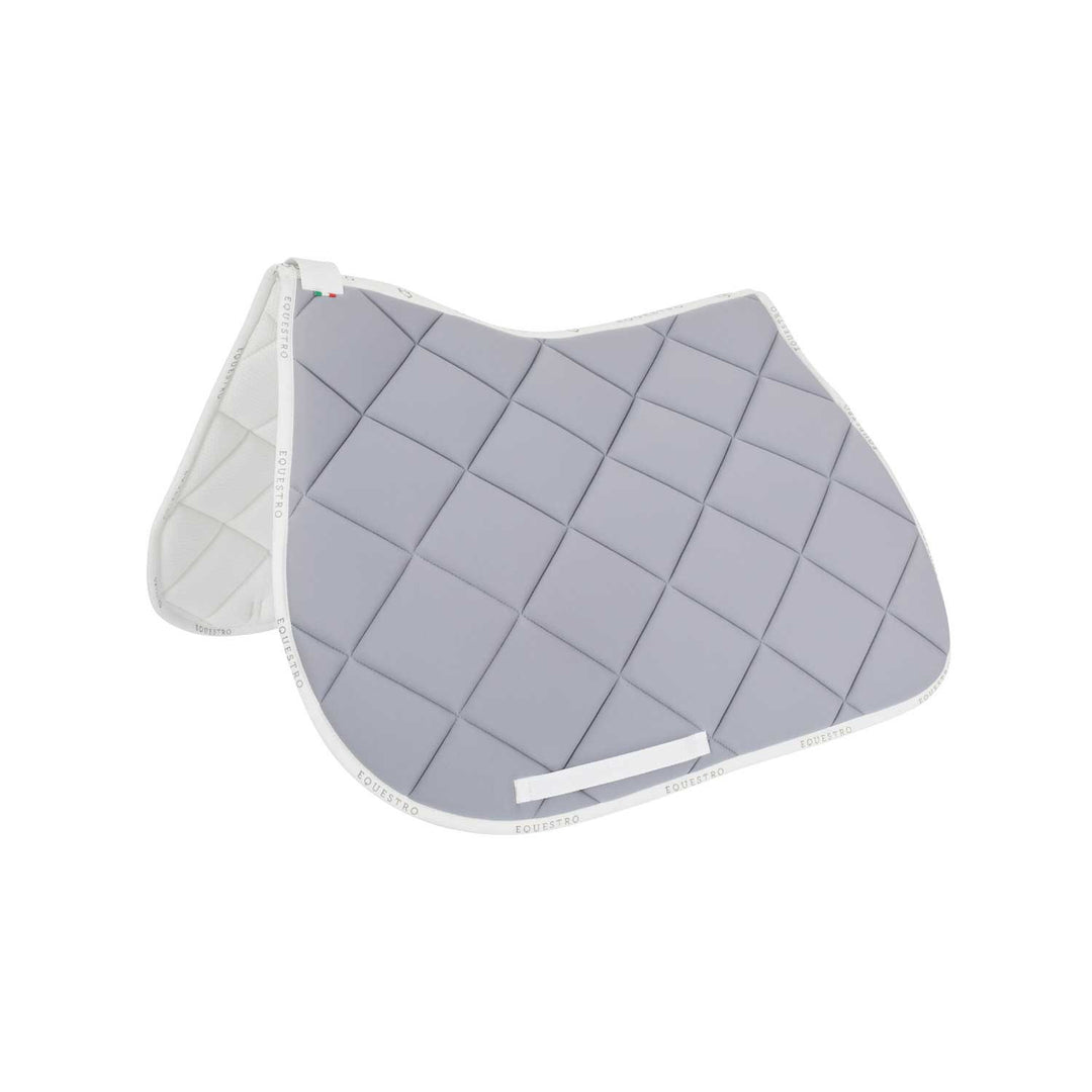 Jumping saddle pad breathable technical fabri GREY/WHITE