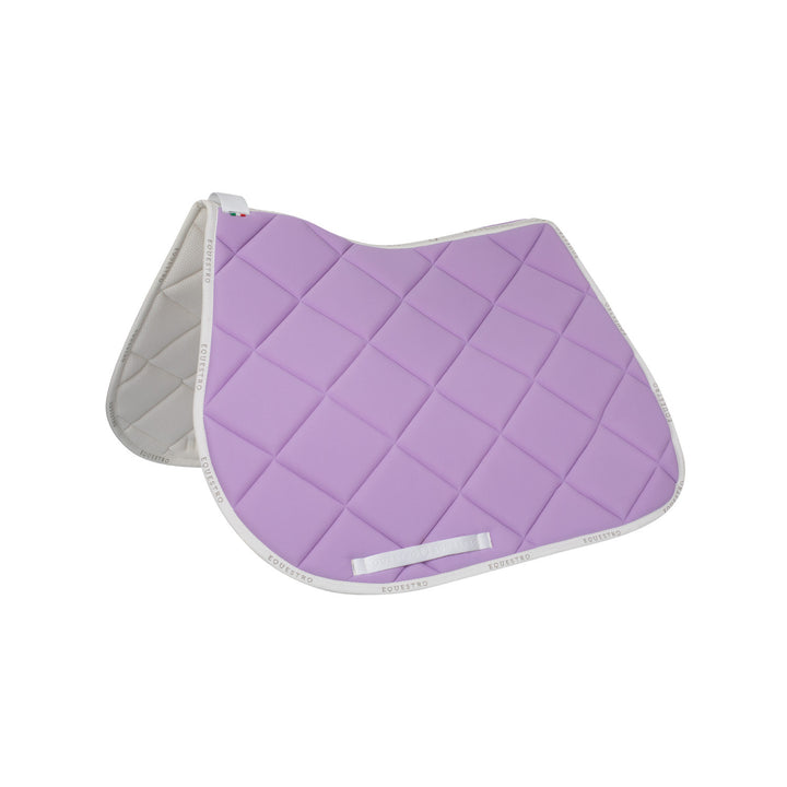Jumping saddle pad breathable technical fabri LILLA/WHITE