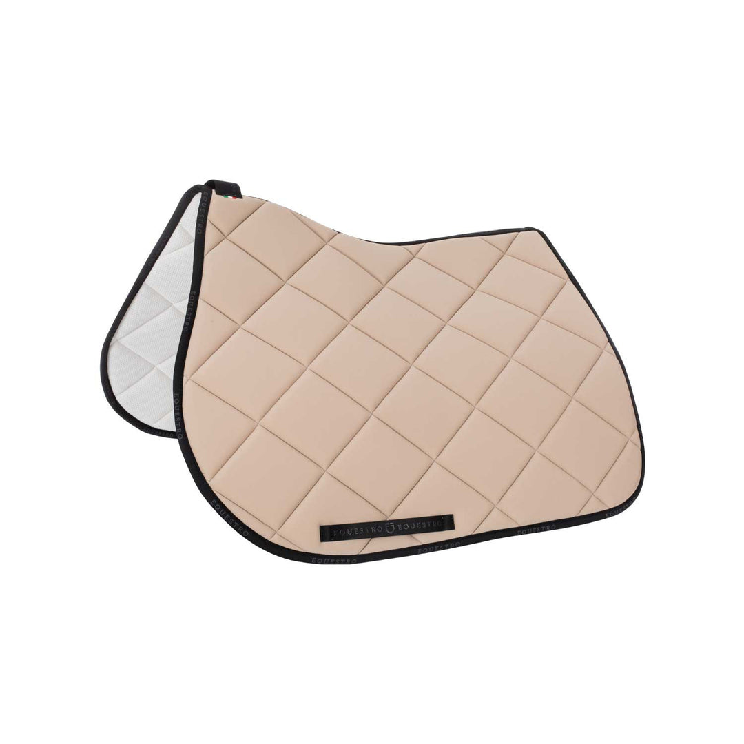 Jumping saddle pad breathable technical fabri SAND/BLACK