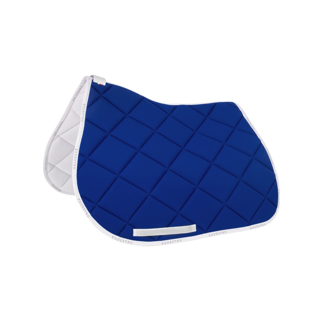 Jumping saddle pad breathable technical fabri SEA/WHITE