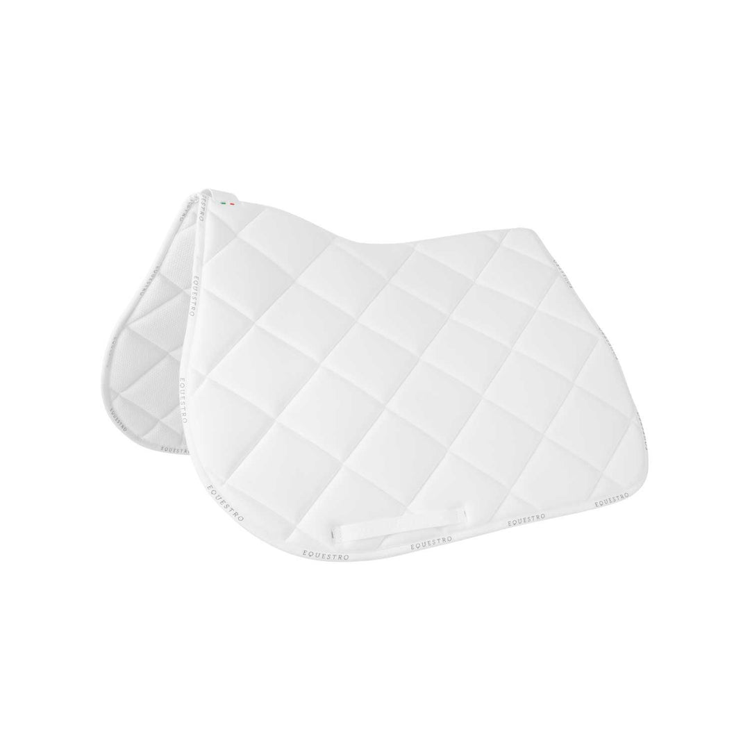 Jumping saddle pad breathable technical fabri WHITE/WHITE