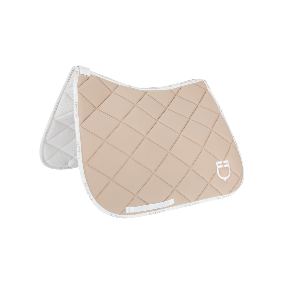 Dressage saddle pad technical fabric GP model SAND/WHITE