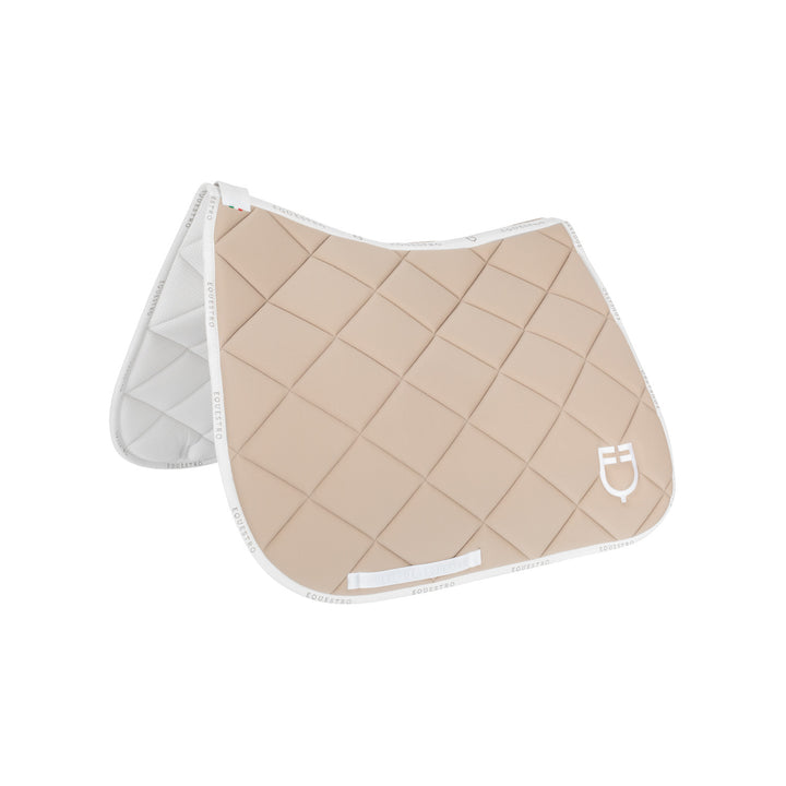 Dressage saddle pad technical fabric GP model SAND/WHITE