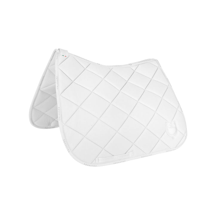 Dressage saddle pad technical fabric with log WHITE/WHITE