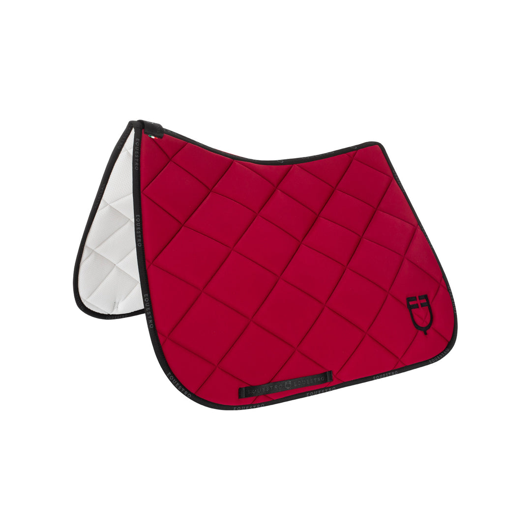 Dressage saddle pad technical fabric with log WINE/BLACK