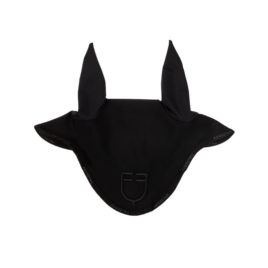 Fly veil in technical fabric with logo BLACK/BLACK
