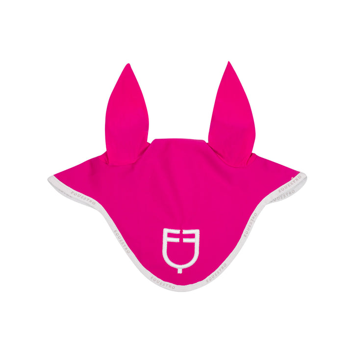 Fly veil in technical fabric with logo FUCSIA/WHITE