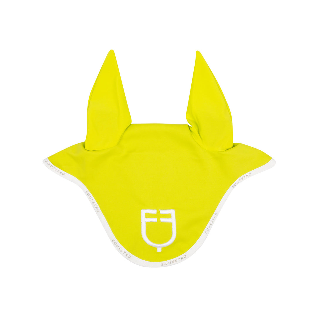 Fly veil in technical fabric with logo LIME/WHITE
