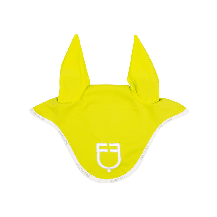 Fly veil in technical fabric with logo LIME/WHITE