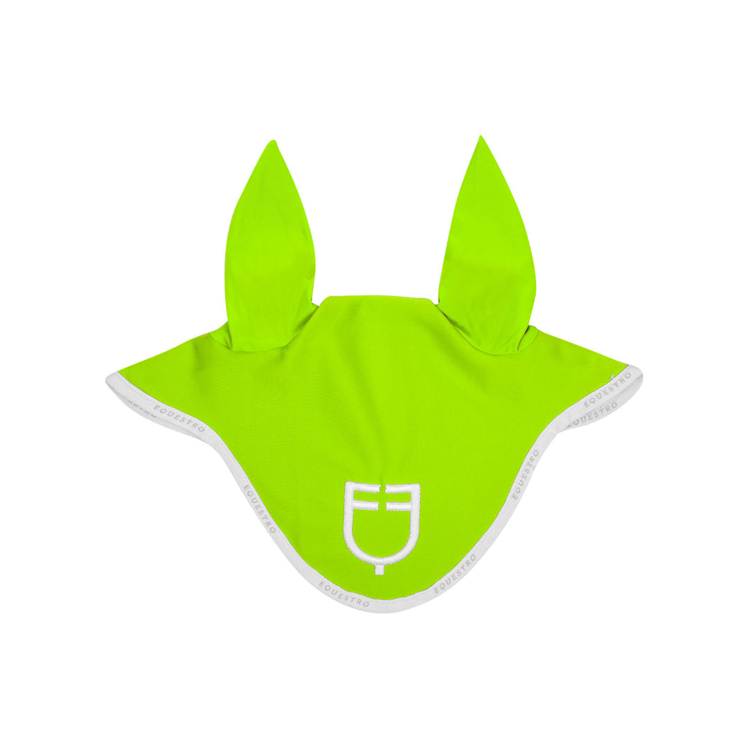 Fly veil in technical fabric with logo LIME GREEN/WHITE
