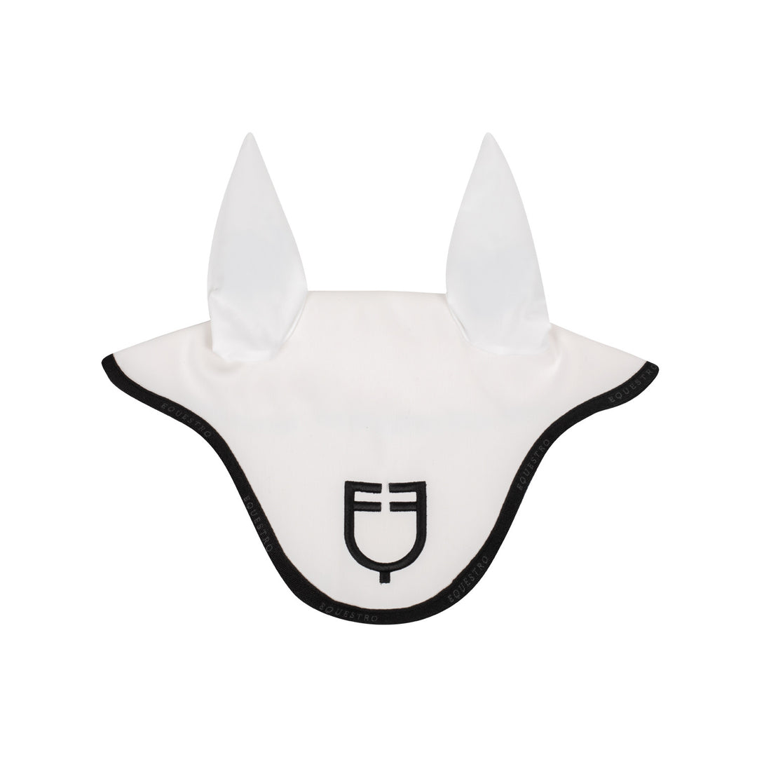 Fly veil in technical fabric with logo WHITE/BLACK