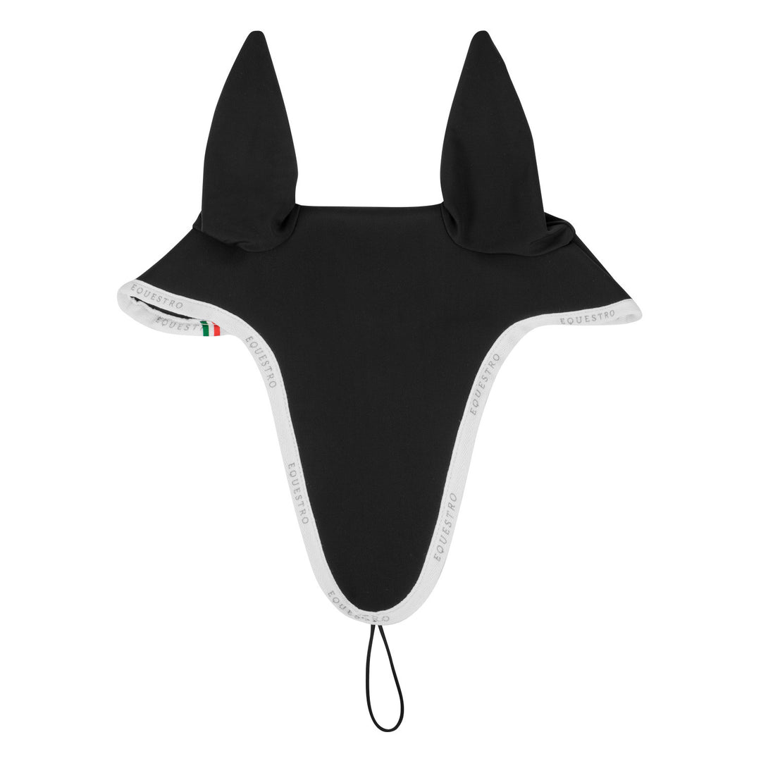 Fly veil in technical fabric with noseband at BLACK/WHITE