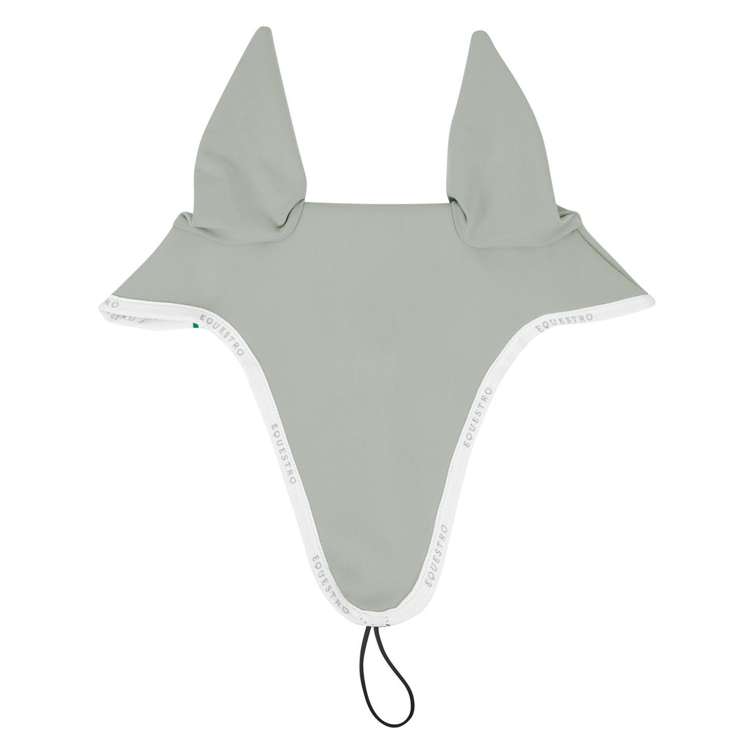 Fly veil in technical fabric with noseband at LIGHT GREEN/WHITE