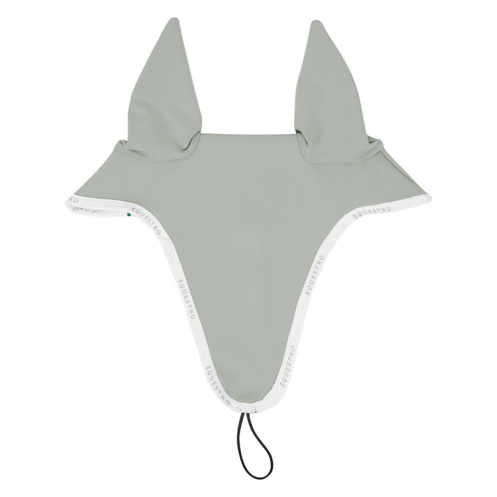 Fly veil in technical fabric with noseband at LIGHT GREEN/WHITE