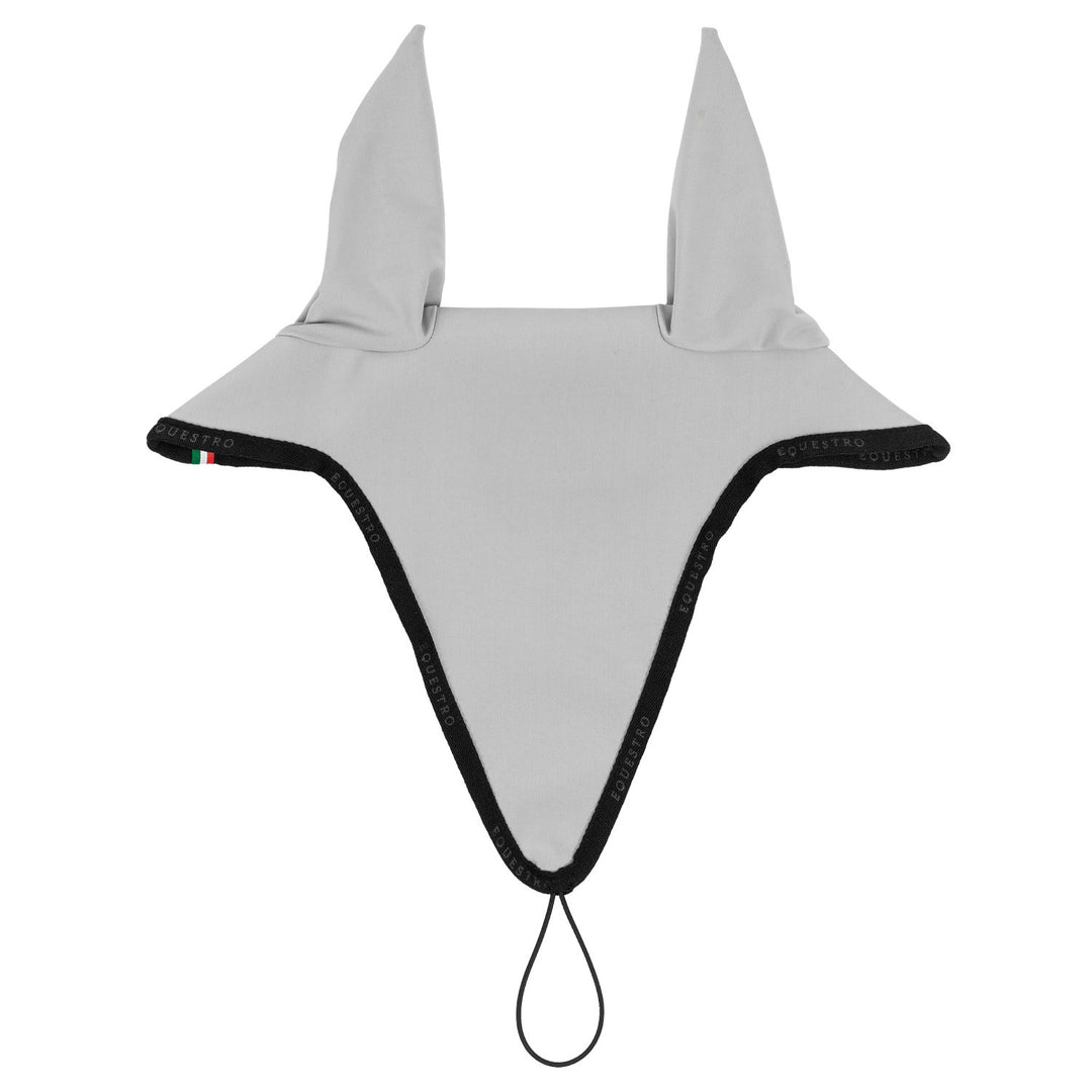 Fly veil in technical fabric with noseband at LIGHT GREY/BLACK