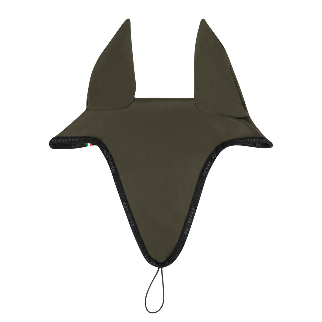 Fly veil in technical fabric with noseband at MILITARY GREEN/BLACK