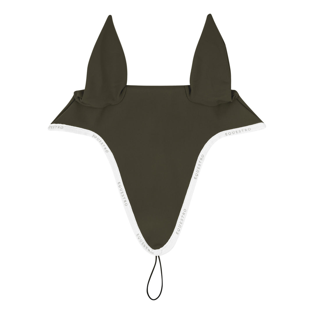 Fly veil in technical fabric with noseband at MILITARY GREEN/WHITE