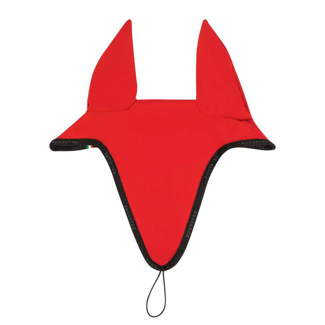 Fly veil in technical fabric with noseband at POPPY RED (17-1664)/BLACK