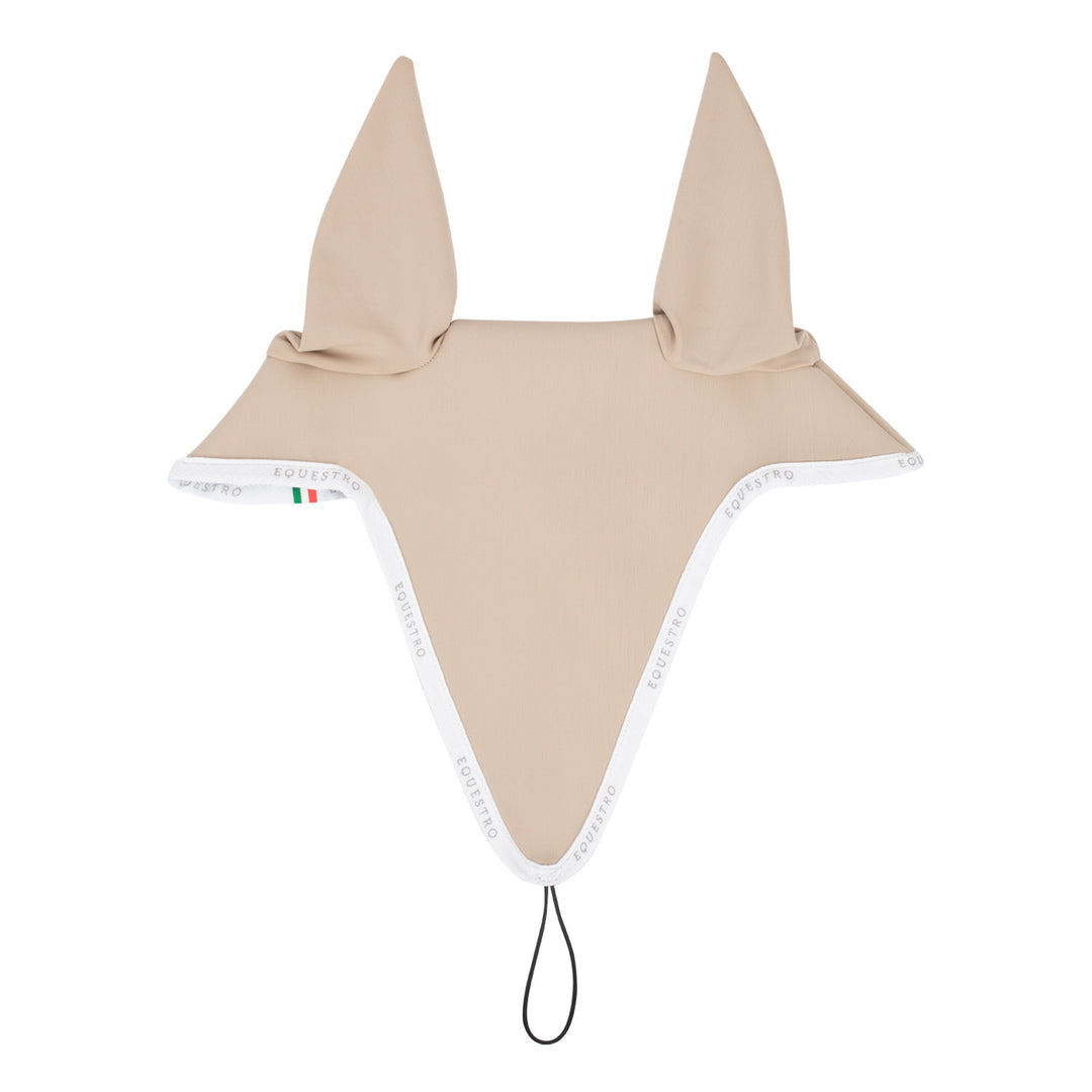 Fly veil in technical fabric with noseband at SAND/WHITE