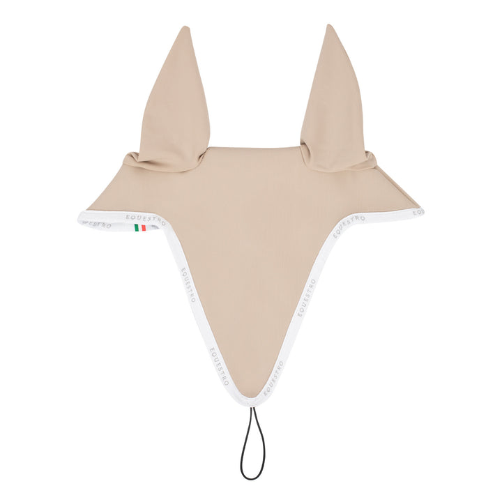 Fly veil in technical fabric with noseband at SAND/WHITE