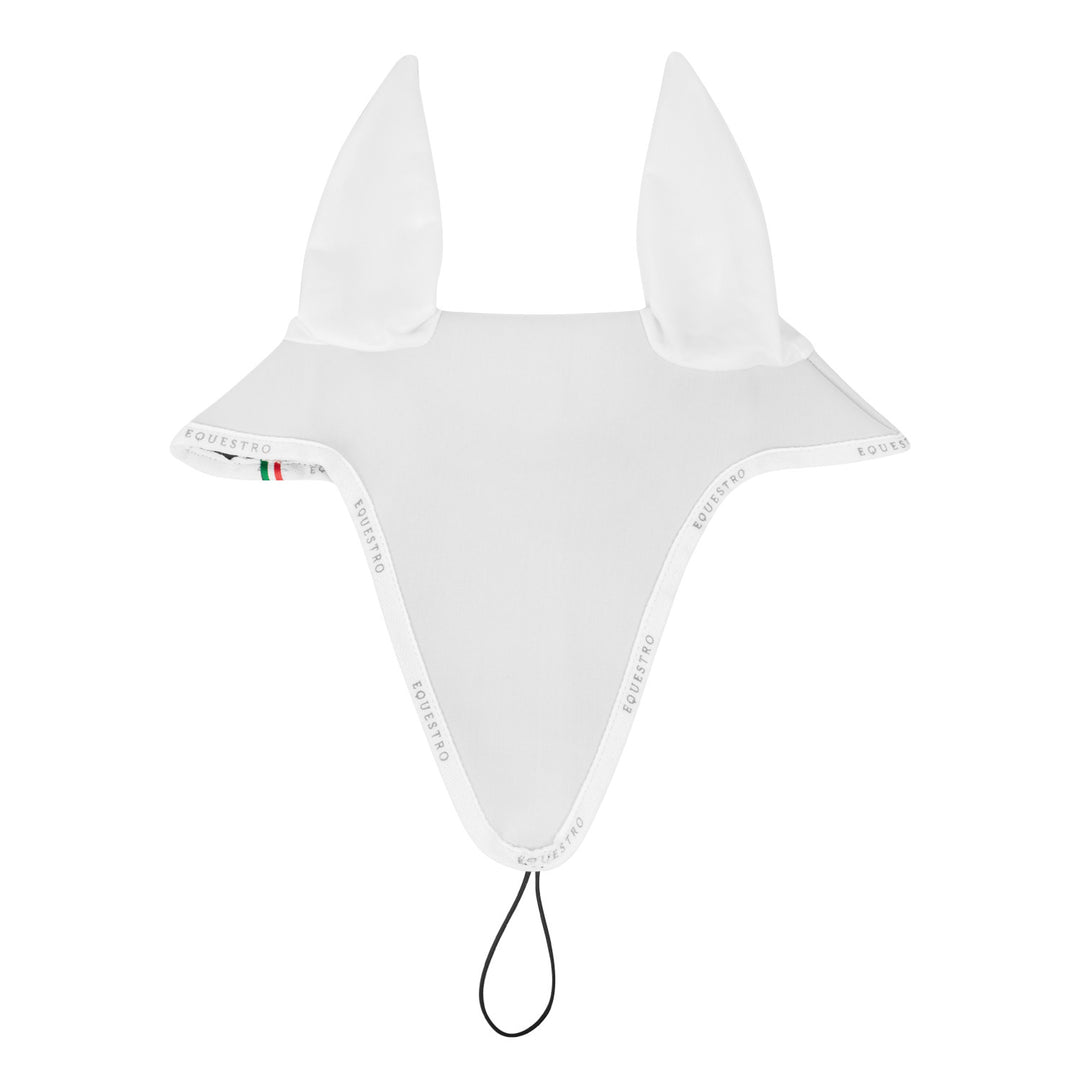 Fly veil in technical fabric with noseband at WHITE/WHITE