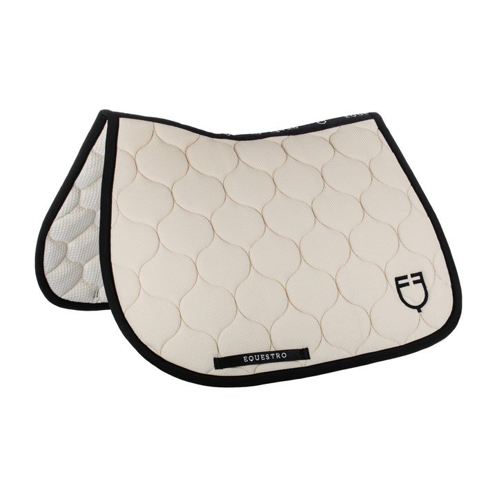 Logo mesh fabric jump saddle pad CRÈME BRÙLÉE (13-1006)